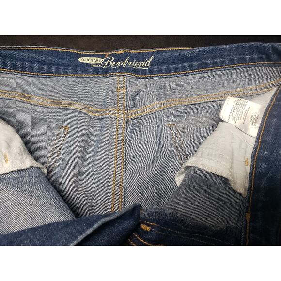 Old Navy Boyfriend Light Washed Cuffed Leg Blue Jean Shorts - Picture 3 of 6